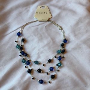 M. Haskell Blue/Silver beaded necklace (2)